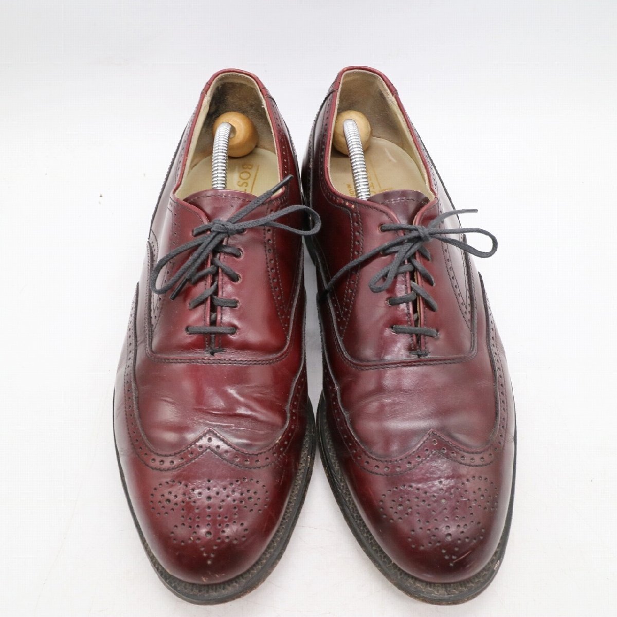 USA производства BOSTONIAN внутри перо тип wing chip натуральная кожа кожа обувь кожа обувь формальный ( мужской 9W ≒ 27cm ) KA0460 1 иен старт 