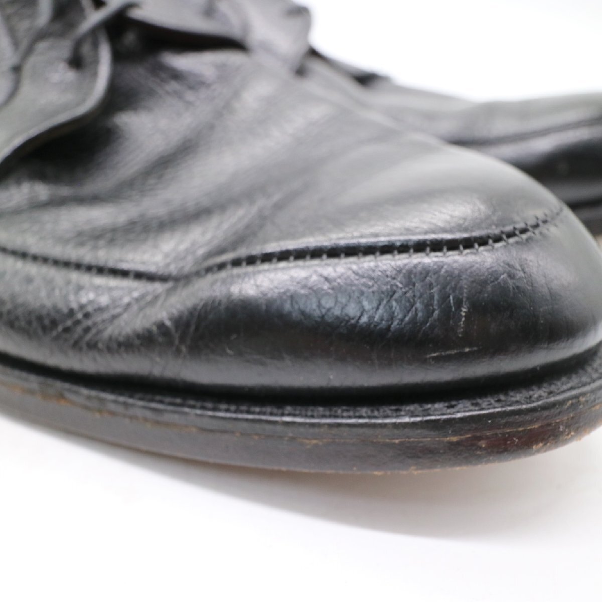 外羽根式 Uチップ 本革 レザー 革靴 レザーシューズ ブラック ( メンズ 11 D ≒ 29cm ) KA0323 1円スタート_画像7