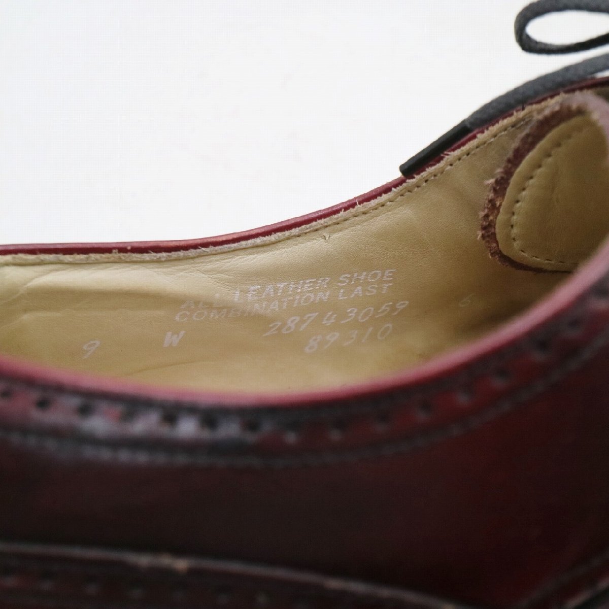 USA производства BOSTONIAN внутри перо тип wing chip натуральная кожа кожа обувь кожа обувь формальный ( мужской 9W ≒ 27cm ) KA0460 1 иен старт 