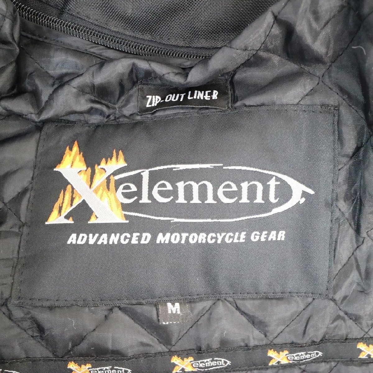 Xelement ナイロン レーシングジャケット モーターサイクル バイカー サーキット 走行用 ブラック ( メンズ M ) N3690 1円スタート_画像7