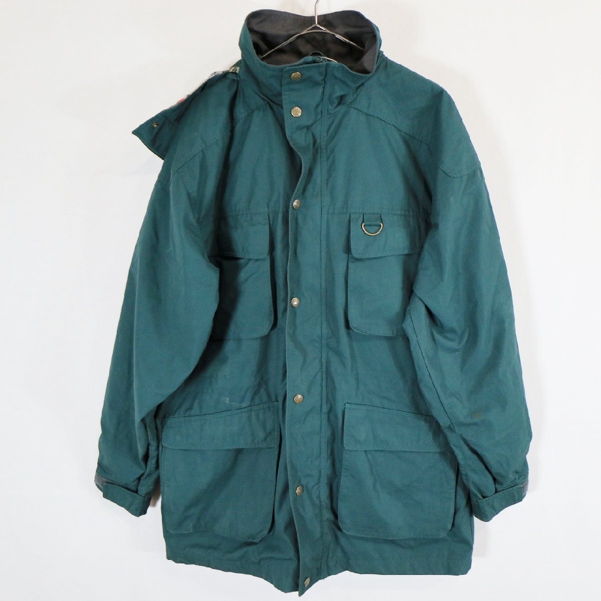 90s Eddie Bauer エディーバウアー 中綿 マウンテンパーカー アウトドア キャンプ アウター グリーン ( メンズ M ) N2030 1円スタート_画像1