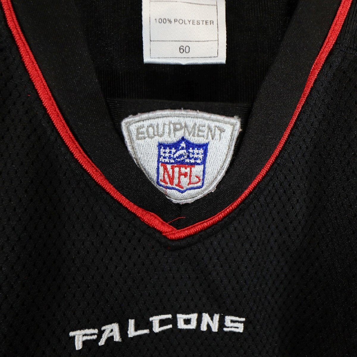 Reebok リーボック NFL アトランタ・ファルコンズ 半袖 ゲームシャツ プロチーム アメフト ブラック ( メンズ 60 ) N2574 1円スタート_画像6