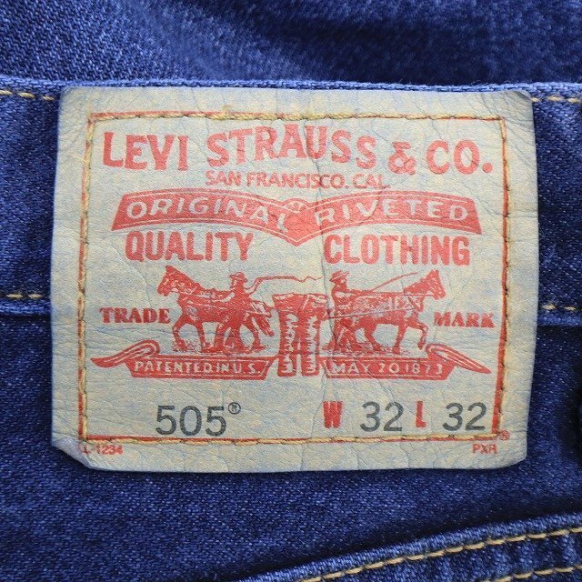 Levi's リーバイス 505 デニムパンツ アメリカンカジュアル ストリート インディゴブルー ( メンズ 32×32 ) M9495 1円スタートの画像8