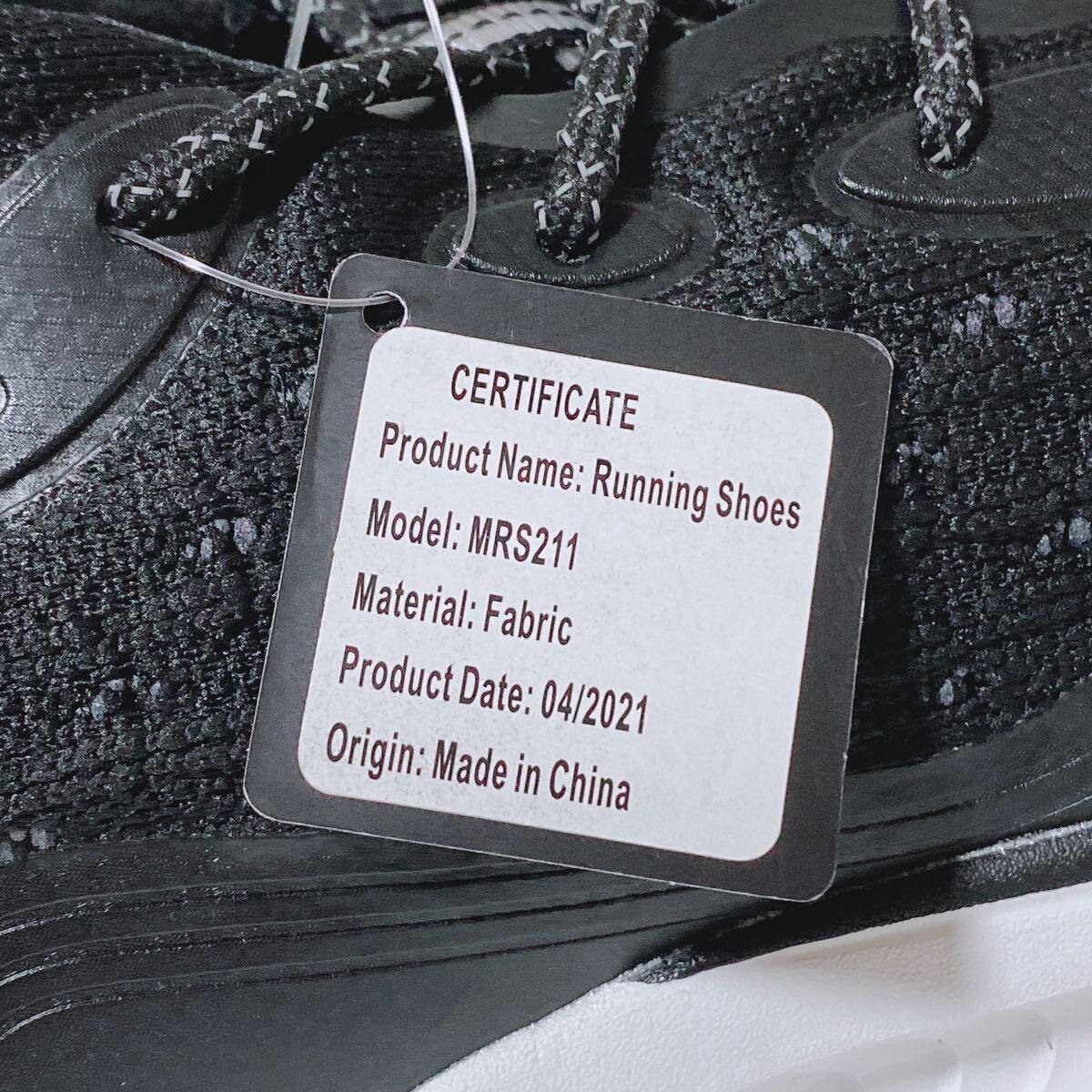 メンズ 男性用 スニーカー 運動靴 ウォーキングシューズ MAINCH 49サイズ 29.5cm ブラック R-1211_画像6