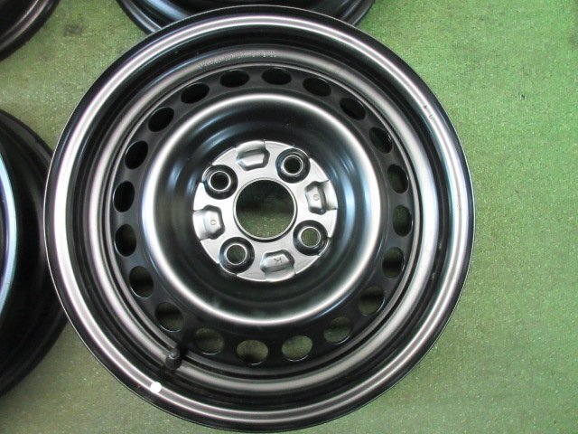 TOPY製 黒 スチール 鉄 ホイール 14インチ 14x4.5J PCD100 +？ 4H 4本　ムーヴ タント等　　2024.3.22.O.12-1F　24030427_見落としの場合あり（ 現物優先 ）