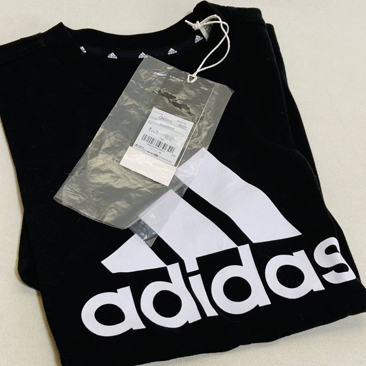 970. новый товар Adidas футболка 140cm мужчина adidas короткий рукав * Puma, Nike нравится. мужчина тоже рекомендация. чёрный 