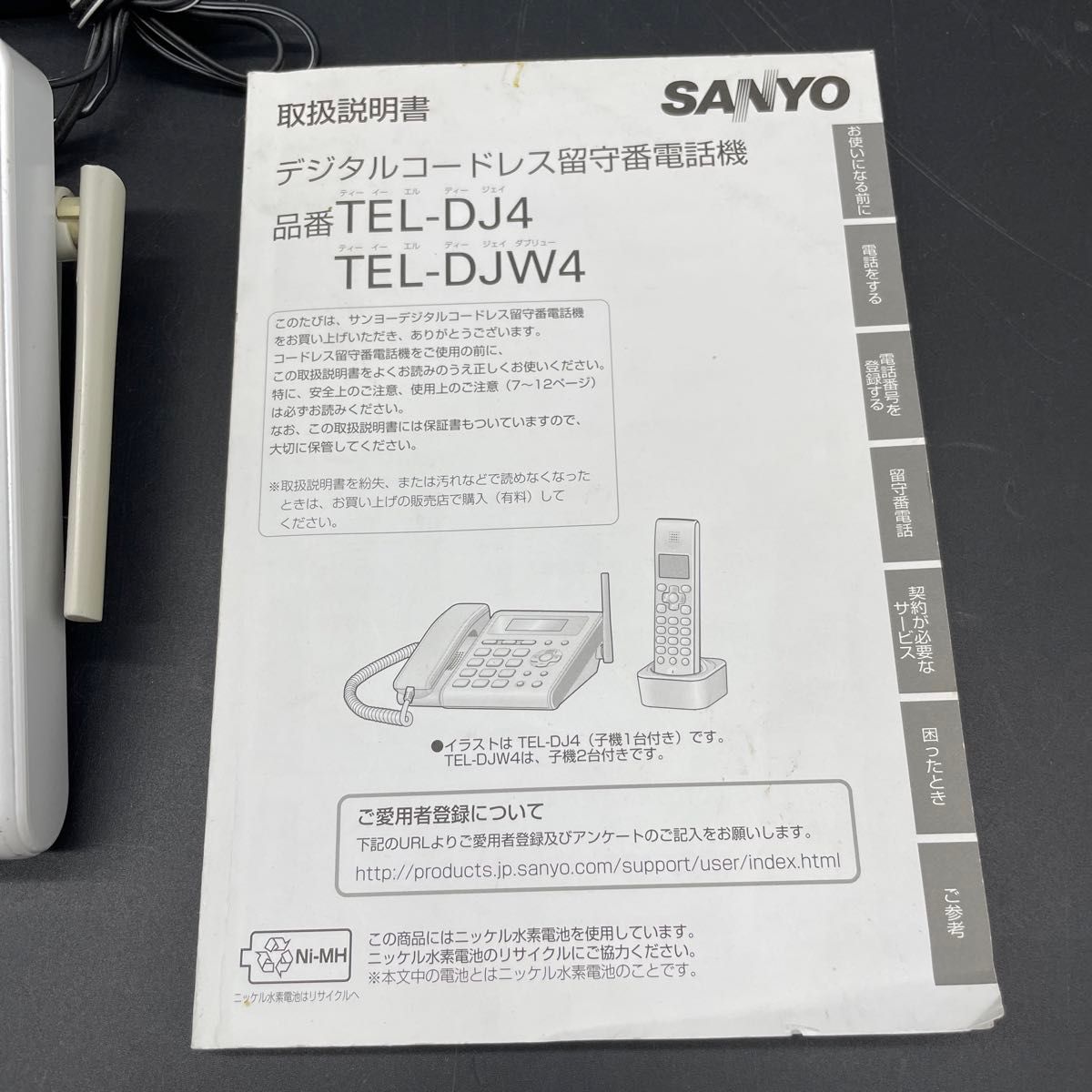 SANYO TEL-DJ4 電話機 親機 子機|Yahoo!フリマ(旧PayPayフリマ) SANYO TEL-DJ4 電話機 親機 子機|Yahoo!フリマ(旧PayPayフリマ)