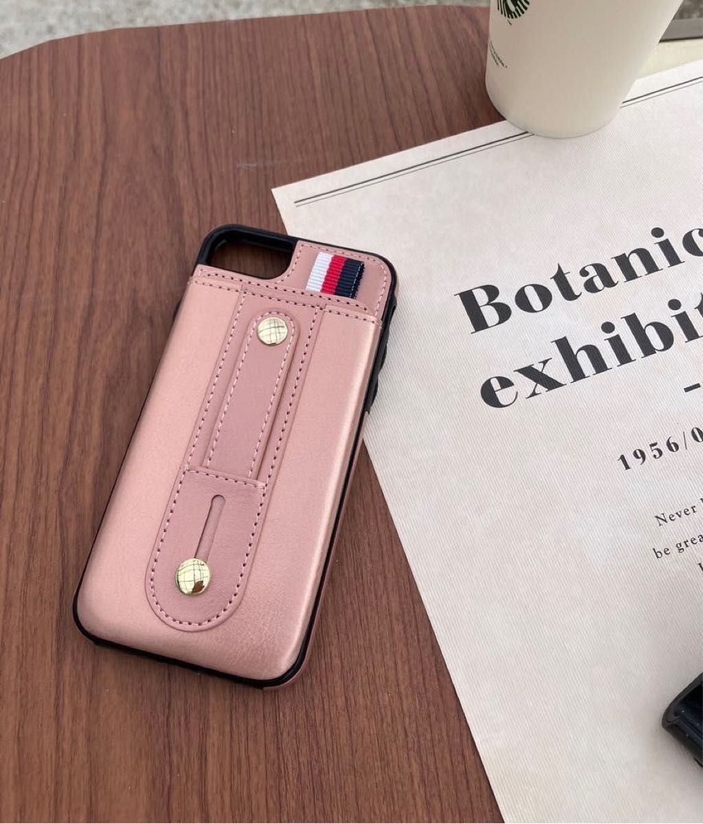 iPhoneSE スマホケース　ピンク　SE スマホカバー　新品　韓国　カード収納　携帯カバー　お洒落　耐衝撃　人気　カバー　春色