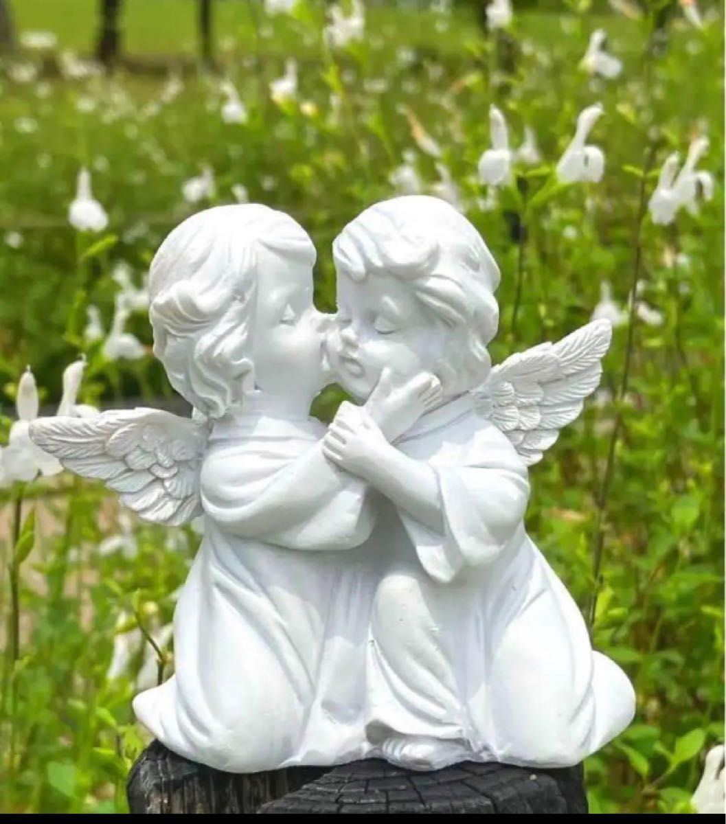置物　天使　3点セット　Angel エンジェル　プレゼント　雑貨　庭　ガーデンオブジェ　オブジェ　飾り　インテリア　可愛い　癒し