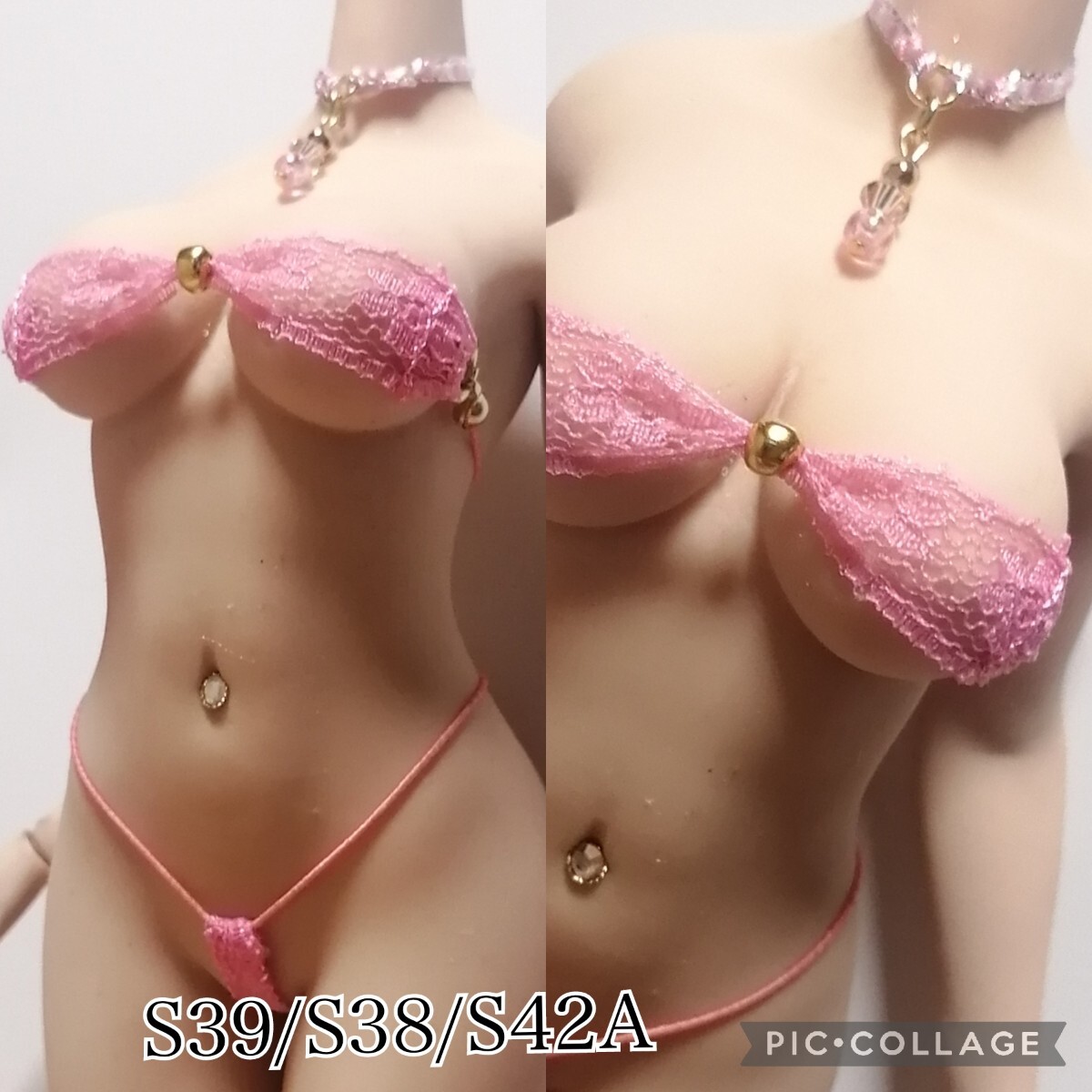 *S38/S39/S42A* total race *PINK see-through * swimsuit costume *1/6 scale super flexibility si-m less *fa Ise n*nagika