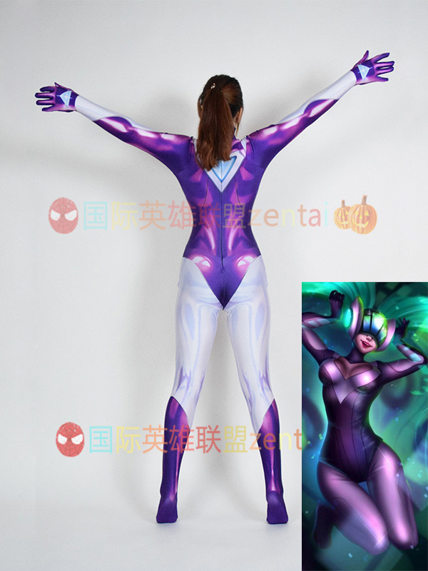☆送料込み☆JG-4 XLサイズ コスプレ League of Legends Sona スーパーヒーロー 衣装 3Dプリント プラグスーツ コスチューム_画像5