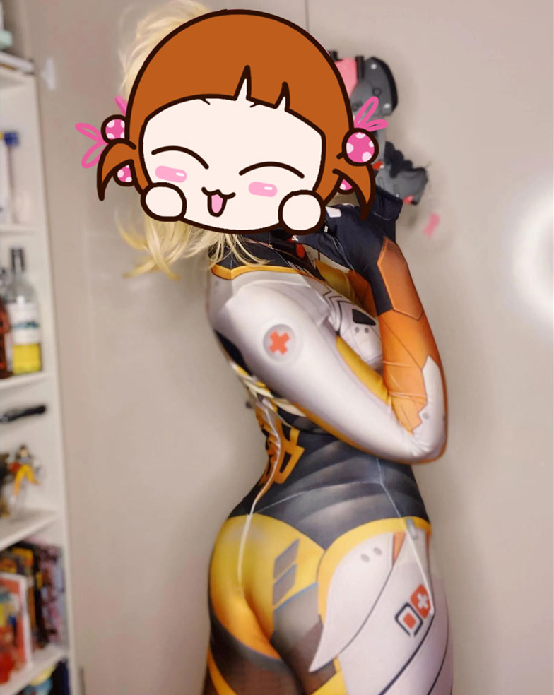 ☆送料込み☆JG-5 Sサイズ コスプレ overwatch マーシー スーパーヒーロー 衣装 3Dプリント プラグスーツ コスチューム_画像8