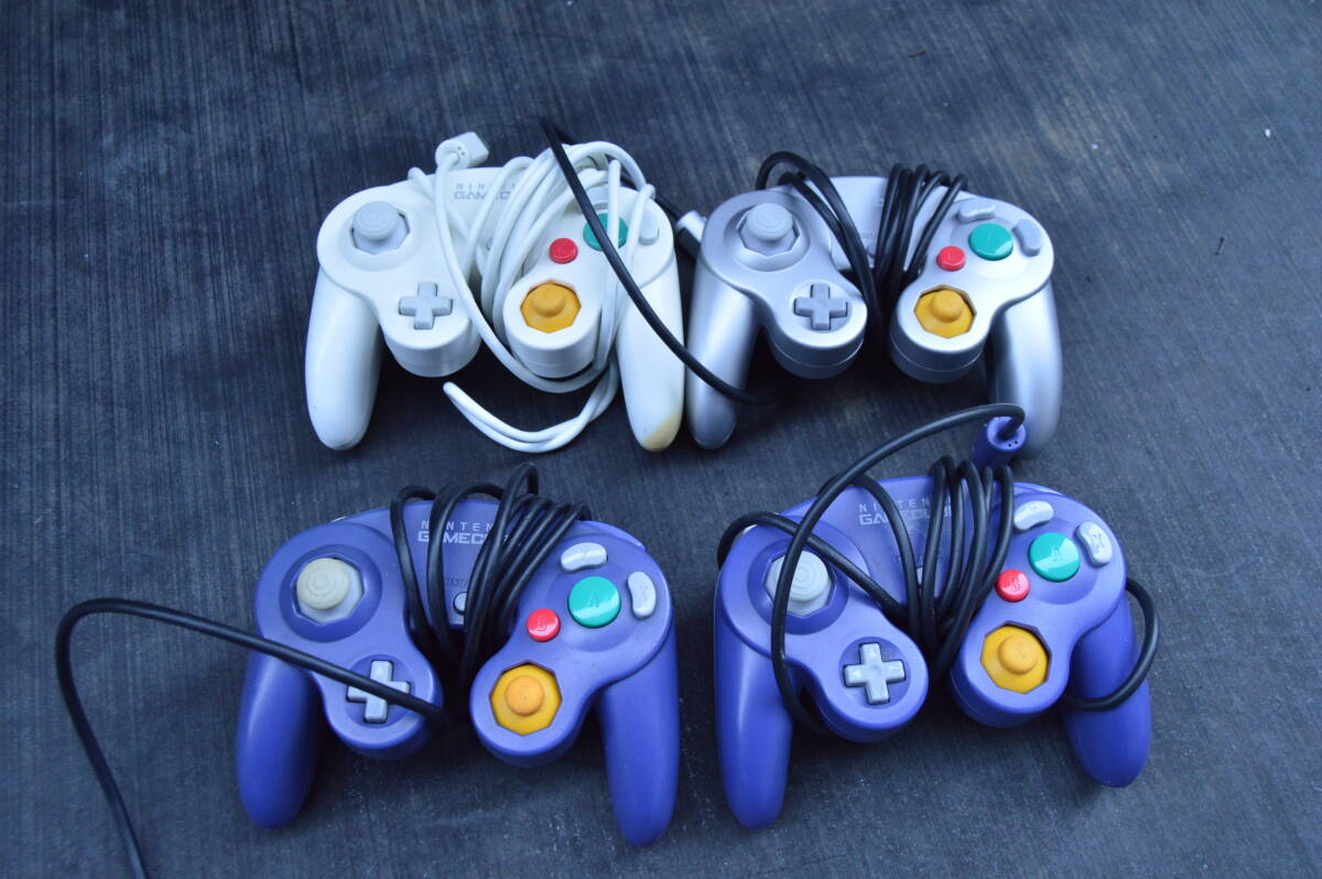 ジャンク 動作未確認 Nintendo ニンテンドー GAMECUBE ゲームキューブ コントローラー 4点セット _画像1