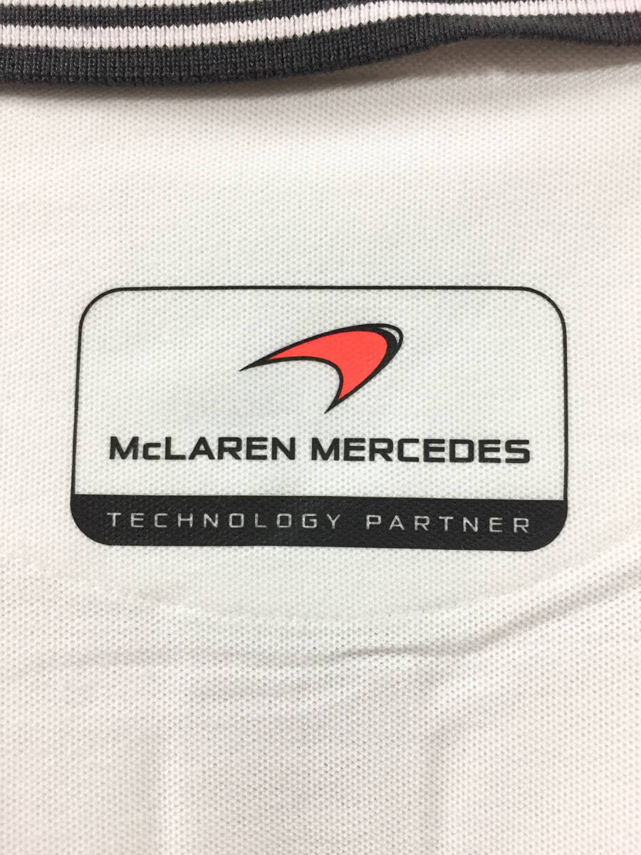 j■新品 F1 TEAM McLARENチームマクラーレン McLaren Racing Limited 曙ブレーキ 半袖ポロシャツ XL_画像5