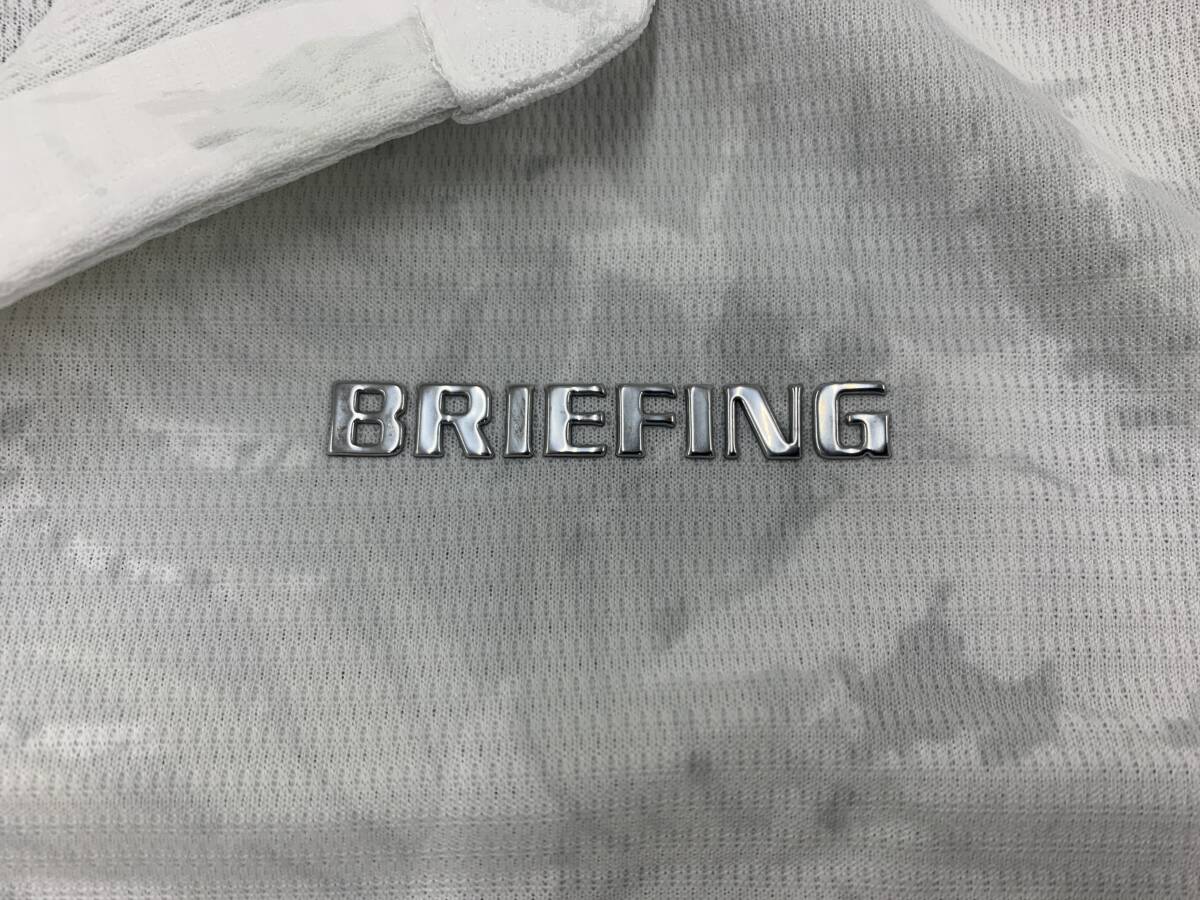 BRIEFING GOLF Briefing Golf aro - рисунок рубашка-поло с коротким рукавом оттенок белого M размер сделано в Японии 