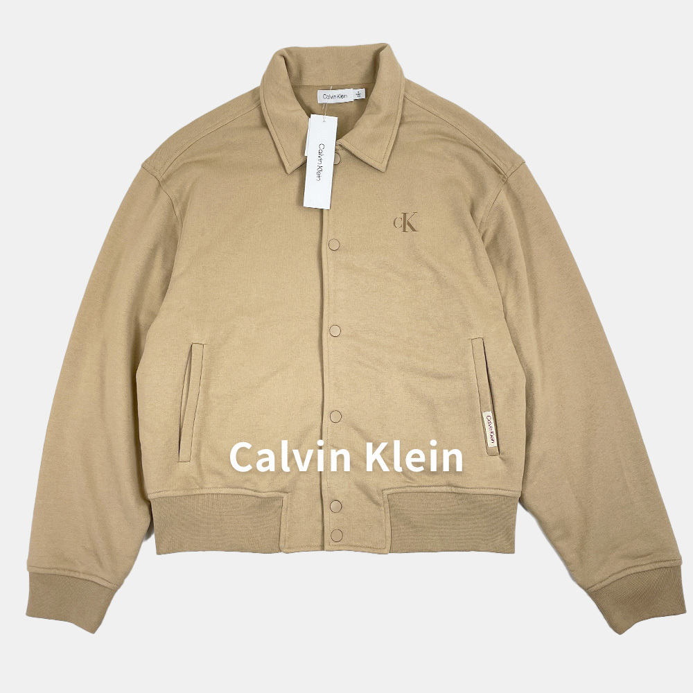 未使用 Calvin Klein カルバンクライン リラックステリースナップ ジャケット ブルゾン M メンズ レディース CK 定価2.8万円