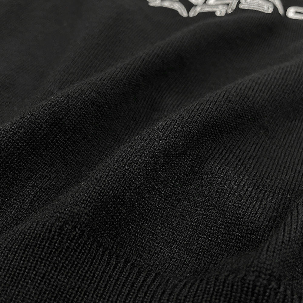 美品 BALENCIAGA バレンシアガ エンブロイダリー 刺繍ロゴ ニット セーター XS ブラック 黒 レディース 高級_画像6