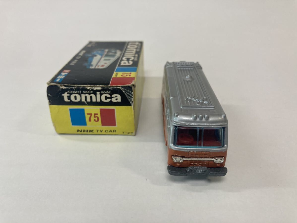  Tomica minicar No75 NHK TV relay car FBS Fukuoka broadcast box attaching 