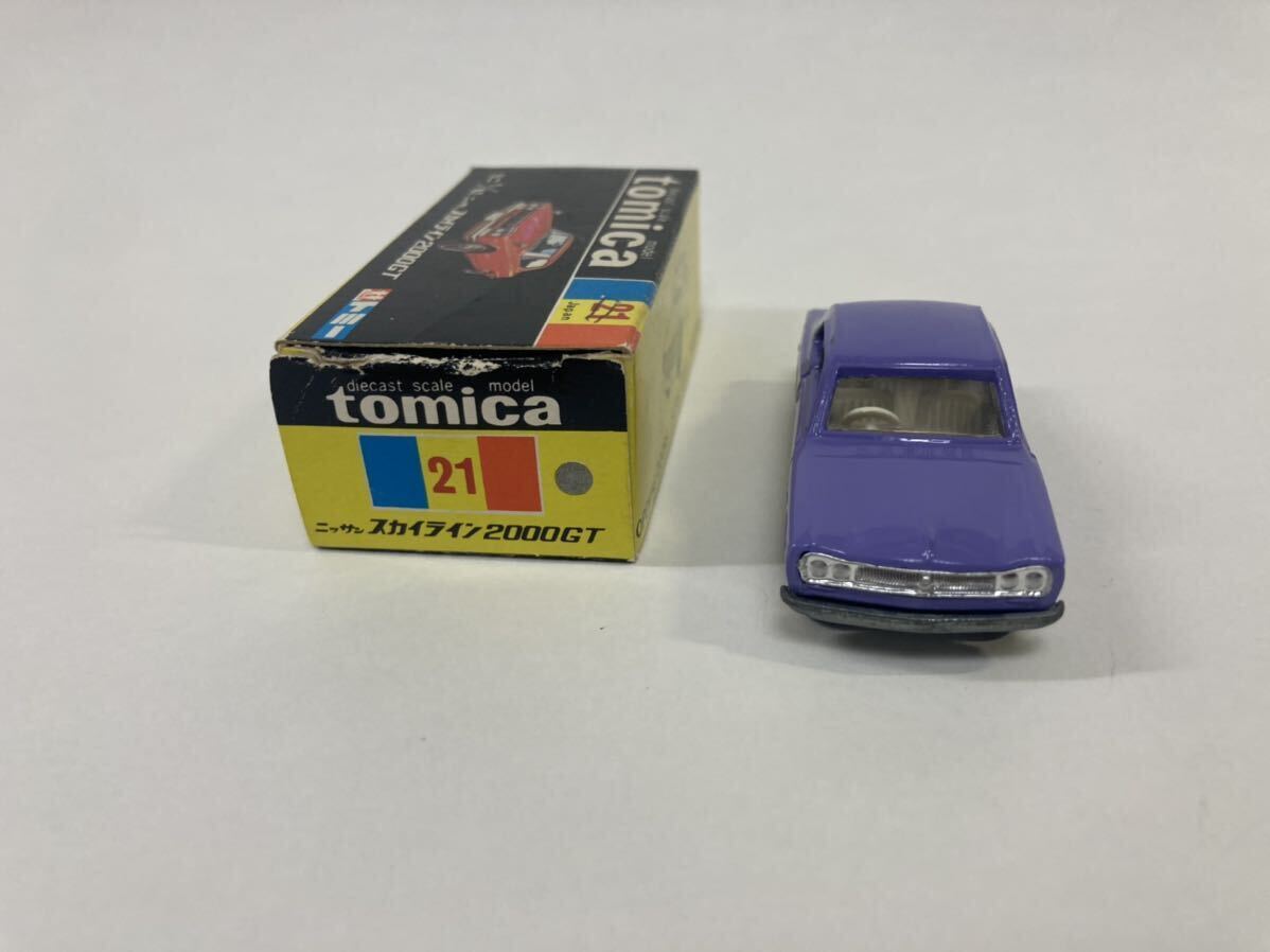 トミカ ミニカー　No21 スカイライン　2000GT（紫）1Dホイール　箱付き_画像3