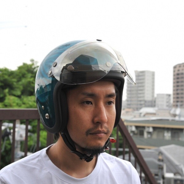 72JAM ジェットヘルメット&シールドセット JP MONO HELMET - オフアイボリー フリーサイズ:57-60cm未満 +開閉式シールド APS-03 JPIM-6_画像8