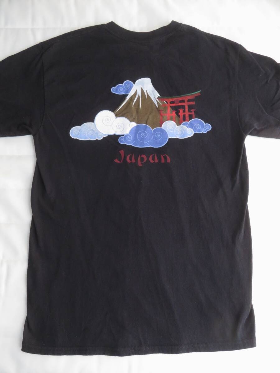  NEX Navy Exchange ネイビーエックスチェンジ TACO BELL バック~JAPAN プリント Tシャツ 半袖 和 日本柄 (GILDAN ボティー) Mサイズ_画像2