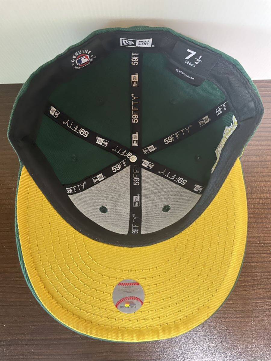 NEW ERA ニューエラキャップ MLB 59FIFTY (7-1/2) 59.6CM OAKLAND ATHLETICS オークランド アスレチックスWORLD SERIES 帽子 の画像6