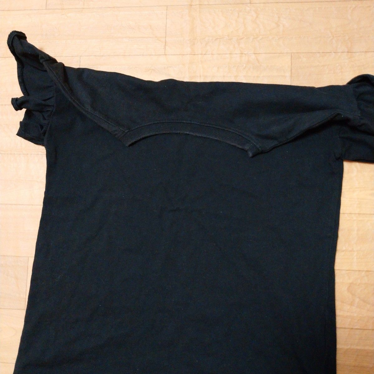 GU ジーユー　半袖　Tシャツ　カットソー　黒　ブラック　150cm コットン