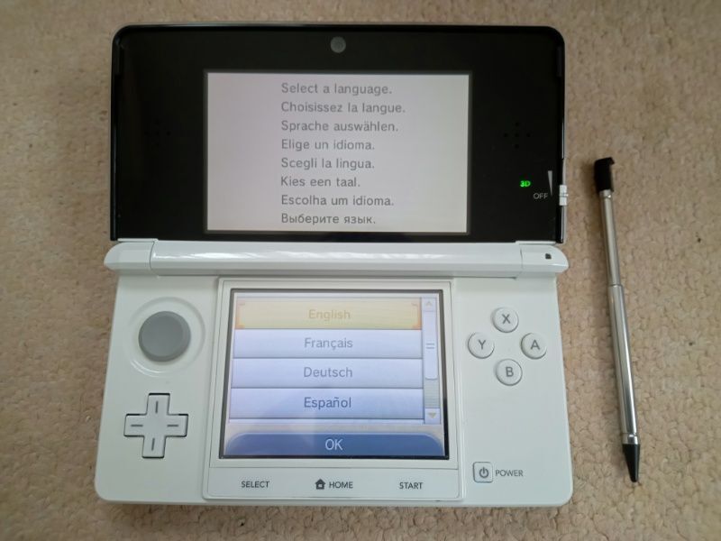 3DS body ( white ) Europe version overseas edition used 