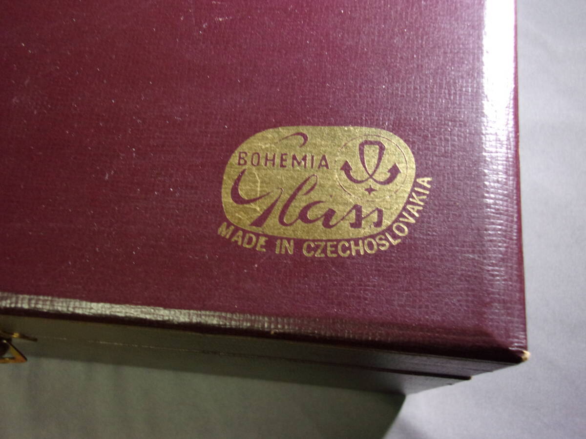 ●未使用、新品同様 ボヘミアグラス BOHEMIA GLASS 花器 チェコ製 アンティーク 　外箱に小傷有り_画像9