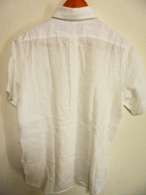 0 хорошая вещь Ralph Lauren кнопка down с логотипом linen рубашка с коротким рукавом размер S Philippines производства 0