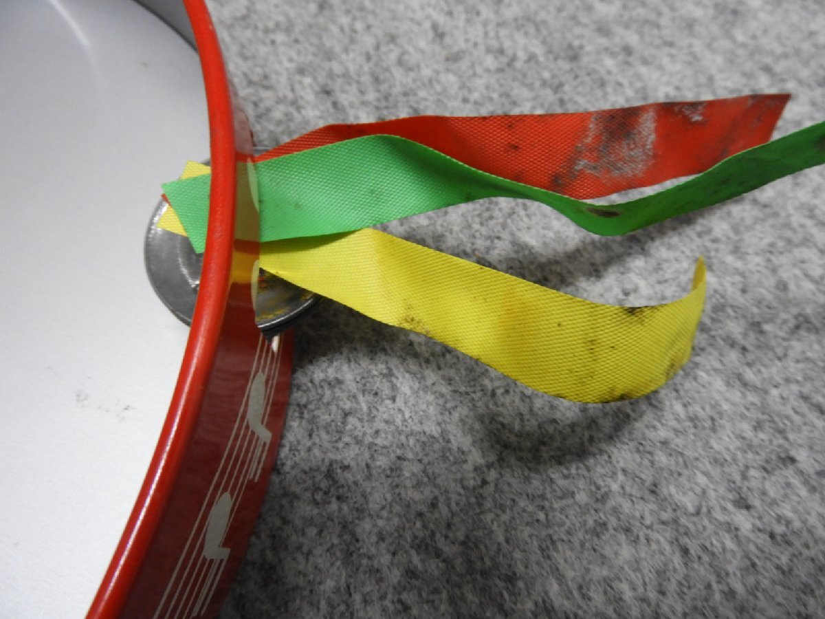  Showa Retro tambourine tin plate made (4865)