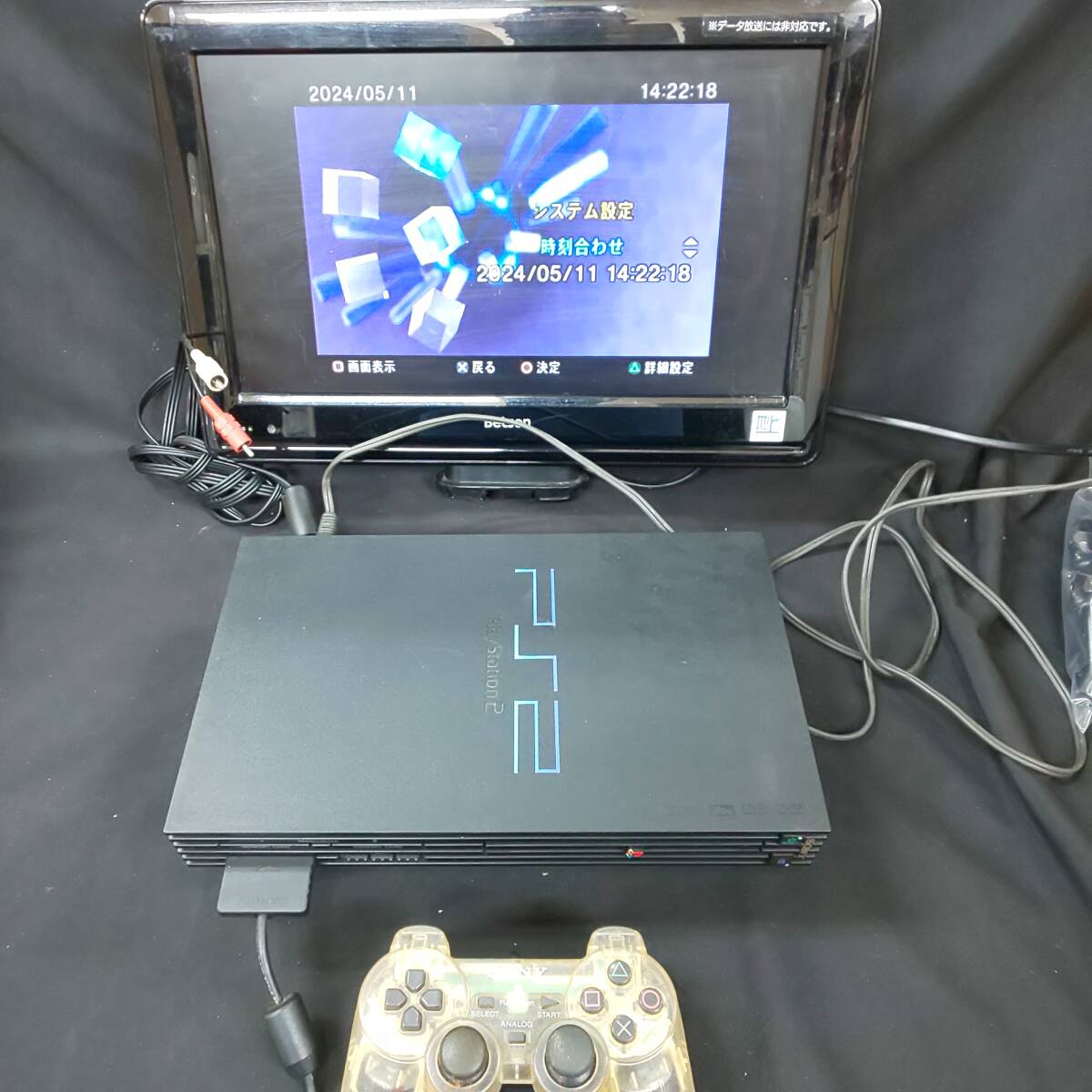 ◎ソニー◎SONY PlayStation2 プレイステーション2 PS2 SCPH-39000 プレステ2 コントローラー・取扱説明書・箱 映像出力確認済 即発送_画像2