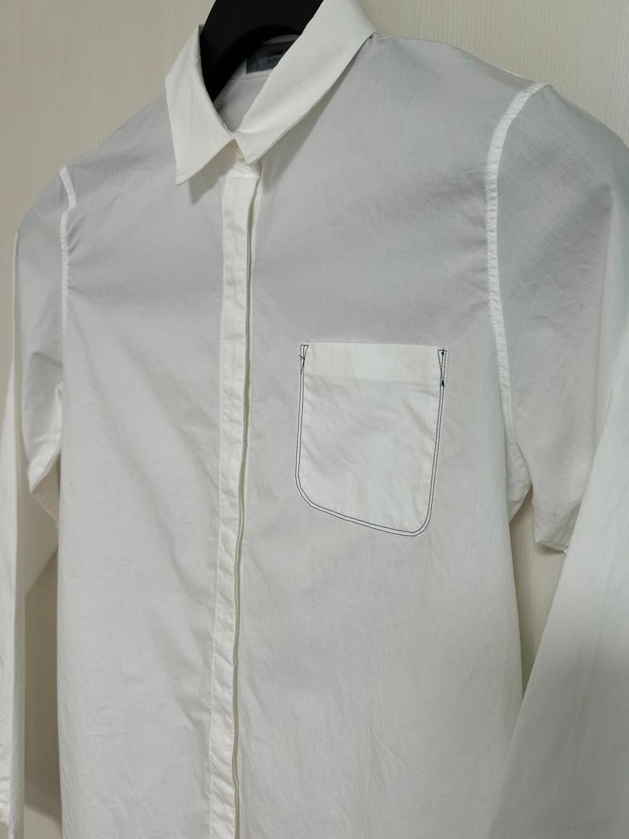 [コムサイズム] 白シャツ　長袖　Lサイズ