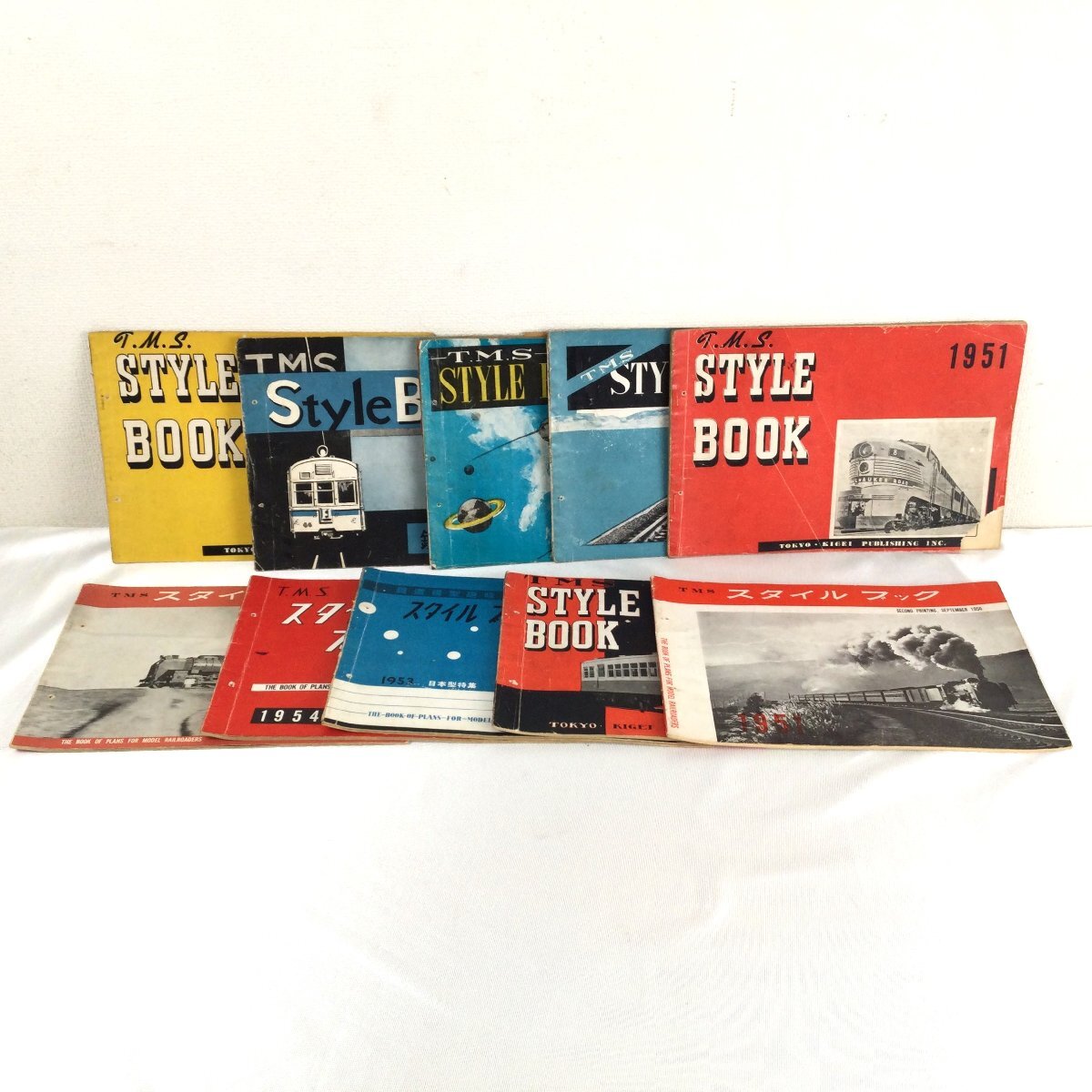 1205 T.M.S. STYLE BOOK スタイル ブック 10冊セット 1948年～1955年 鉄道模型図集 鉄道冊子の画像1