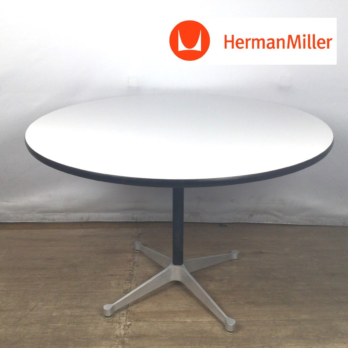 1205 HermanMiller ハーマンミラー コントラクトベース イームズ 幅106cm ダイニングテーブル 円形 机の画像1