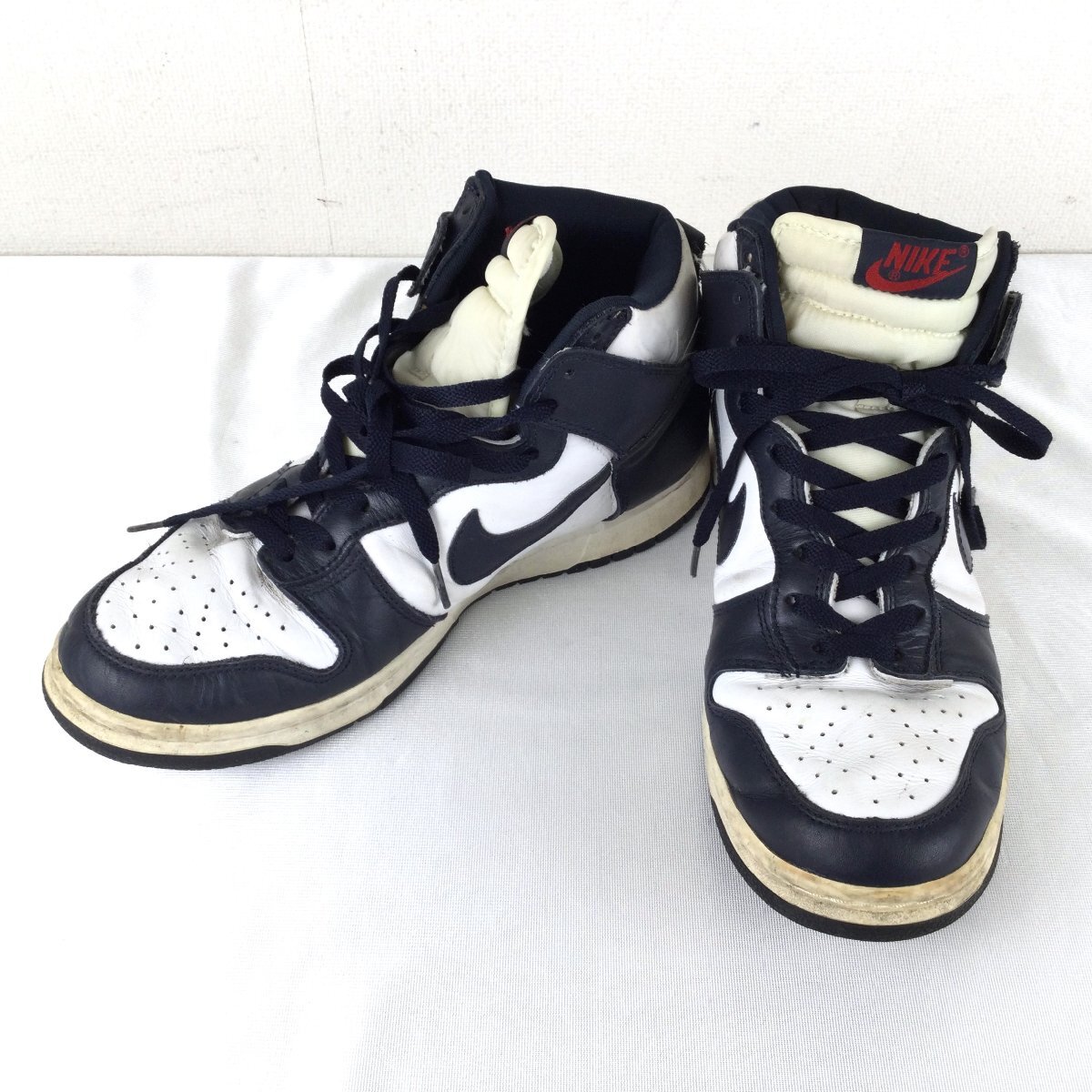 1205 NIKE ナイキ DUNK HIGH LE USA2000 ネイビー/ホワイト 27.5cm US9.5 UK8.5 EUR43 スニーカー メンズ_画像1