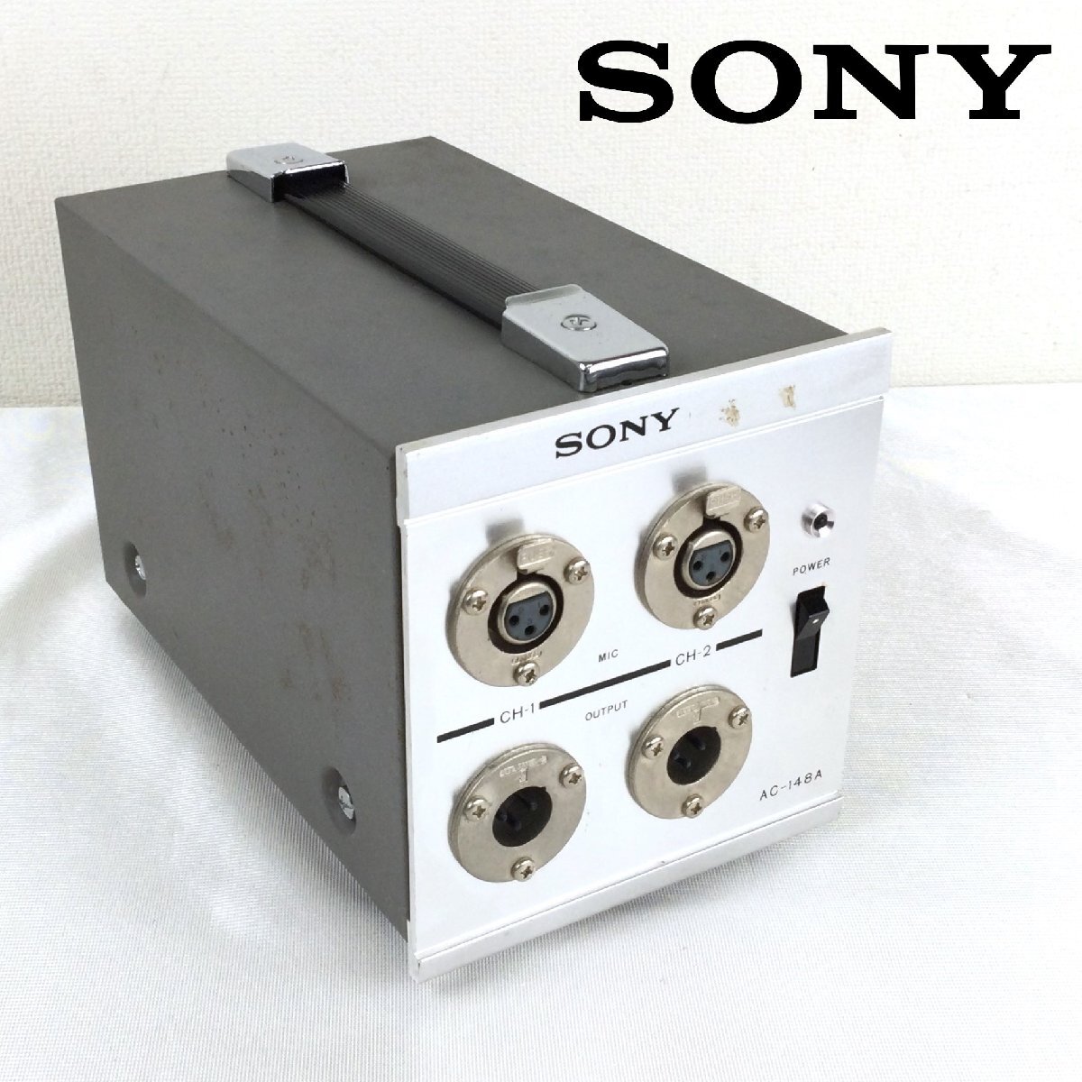 1205【ジャンク】 SONY ソニー AC-148A AC POWER SUPPLY パワーサプライ マイク電源 音響機器_画像1