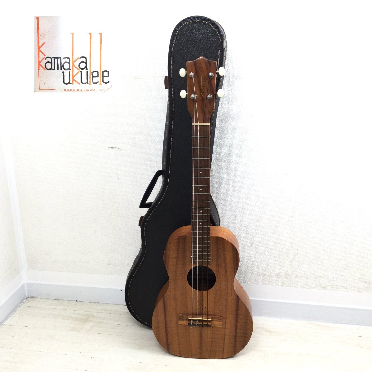 1205【ジャンク】 kamaka ukulele カマカ ウクレレ 全長74.5cm 弦楽器_画像1
