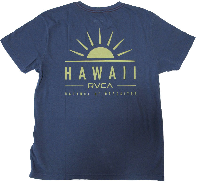 RVCA (ルーカ) ハワイ HAWAII NEW DAY Ｔシャツ Lサイズ ブルー 青_画像2
