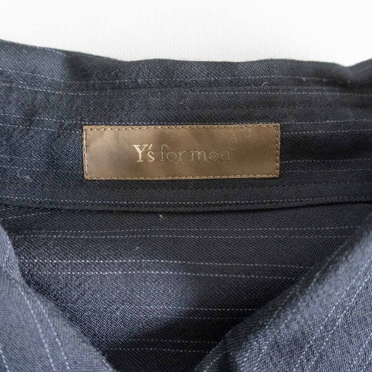 【90S/アーカイブ】Y's for men【ビッグシルエット レーヨン ストライプシャツ】ブラック YOHJI YAMAMOTO ヨウジヤマモト 2404639の画像3