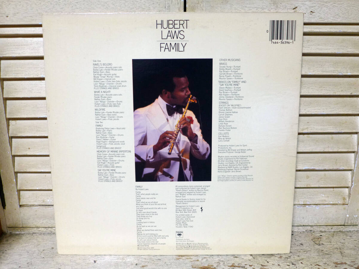 HUBERT LAWS(ヒューバート・ロウズ)～Family、米盤「LP」_画像2