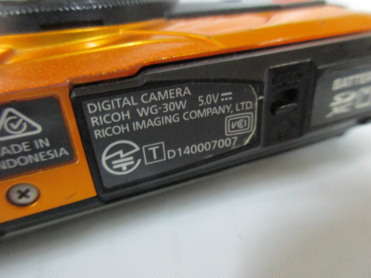 T4-59 RICOH( Ricoh ) цифровая камера [WG-30W] коробка / есть руководство пользователя . orange серия водонепроницаемый пыленепроницаемый 