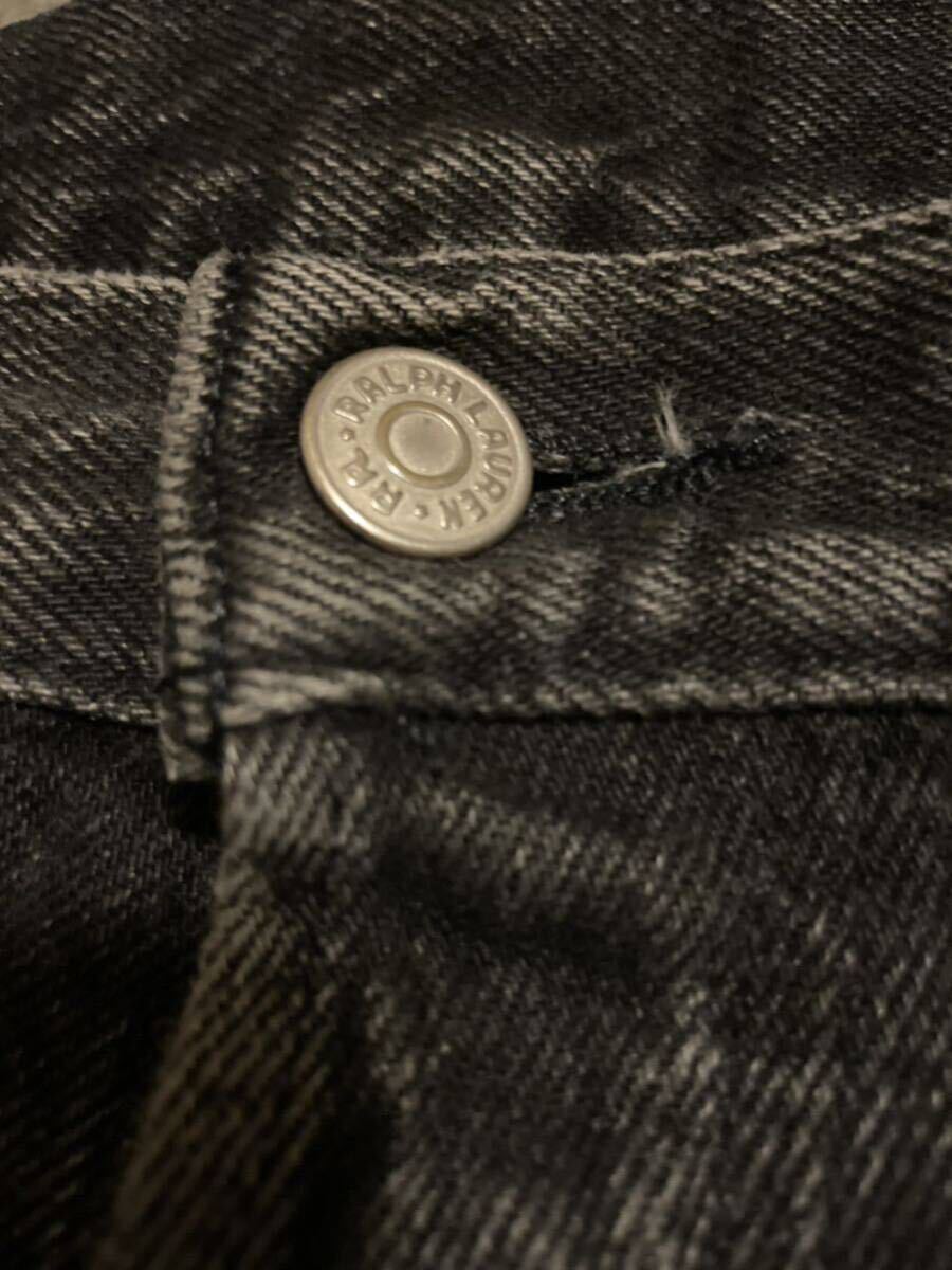  редкий RRL черный Denim USA производства цвет ..* золотой размер Levi's 501 505. окраска после окраска американский производства Vintage 90s