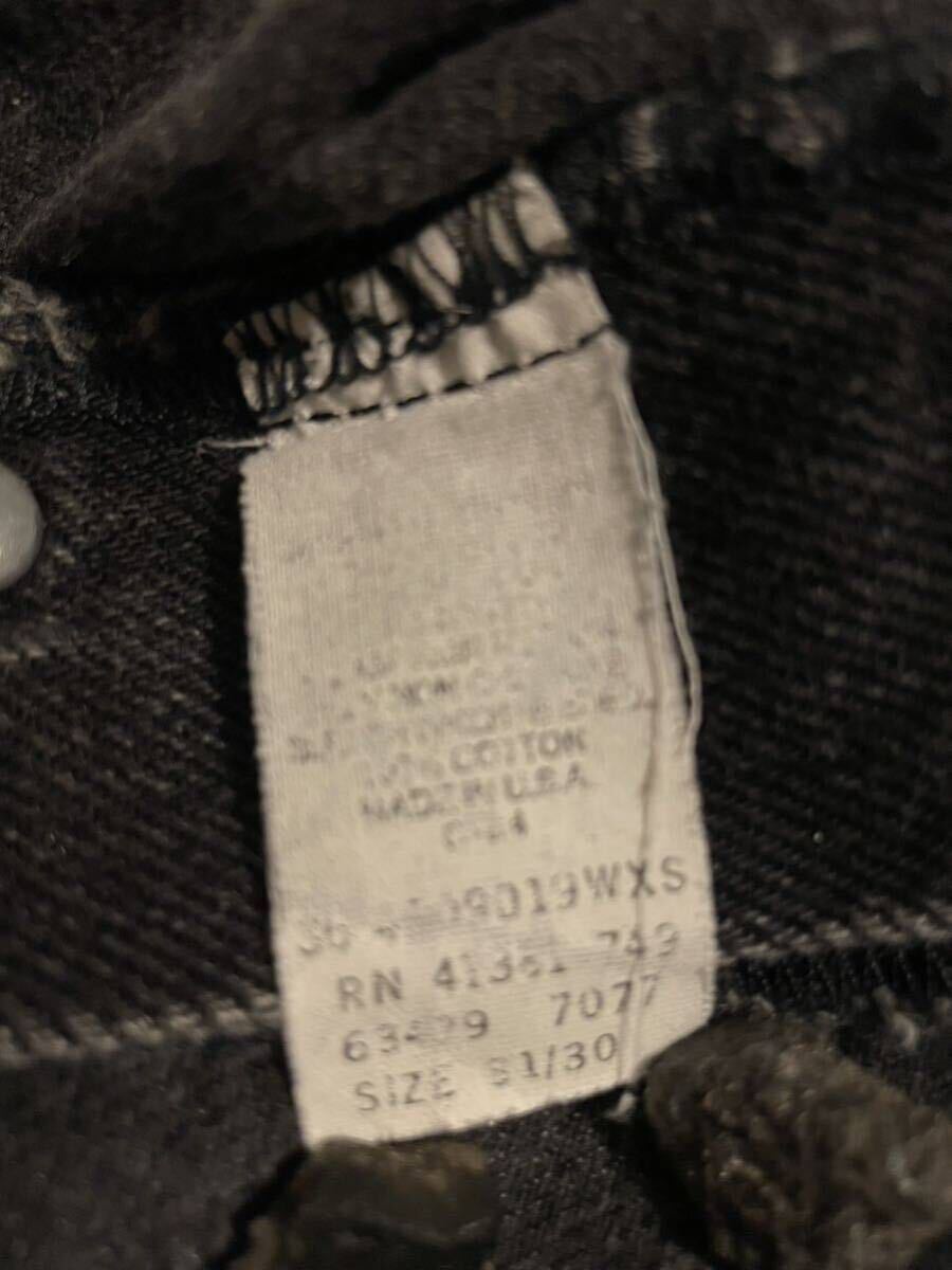  редкий RRL черный Denim USA производства цвет ..* золотой размер Levi's 501 505. окраска после окраска американский производства Vintage 90s