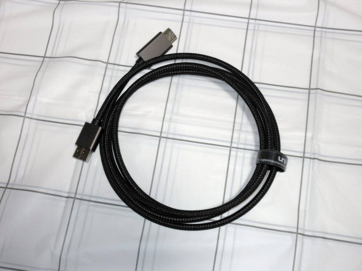 uni　DisplayPort　HDMI　変換　ケーブル　4K　2m　単方向　ディスプレイポート　オス_画像1