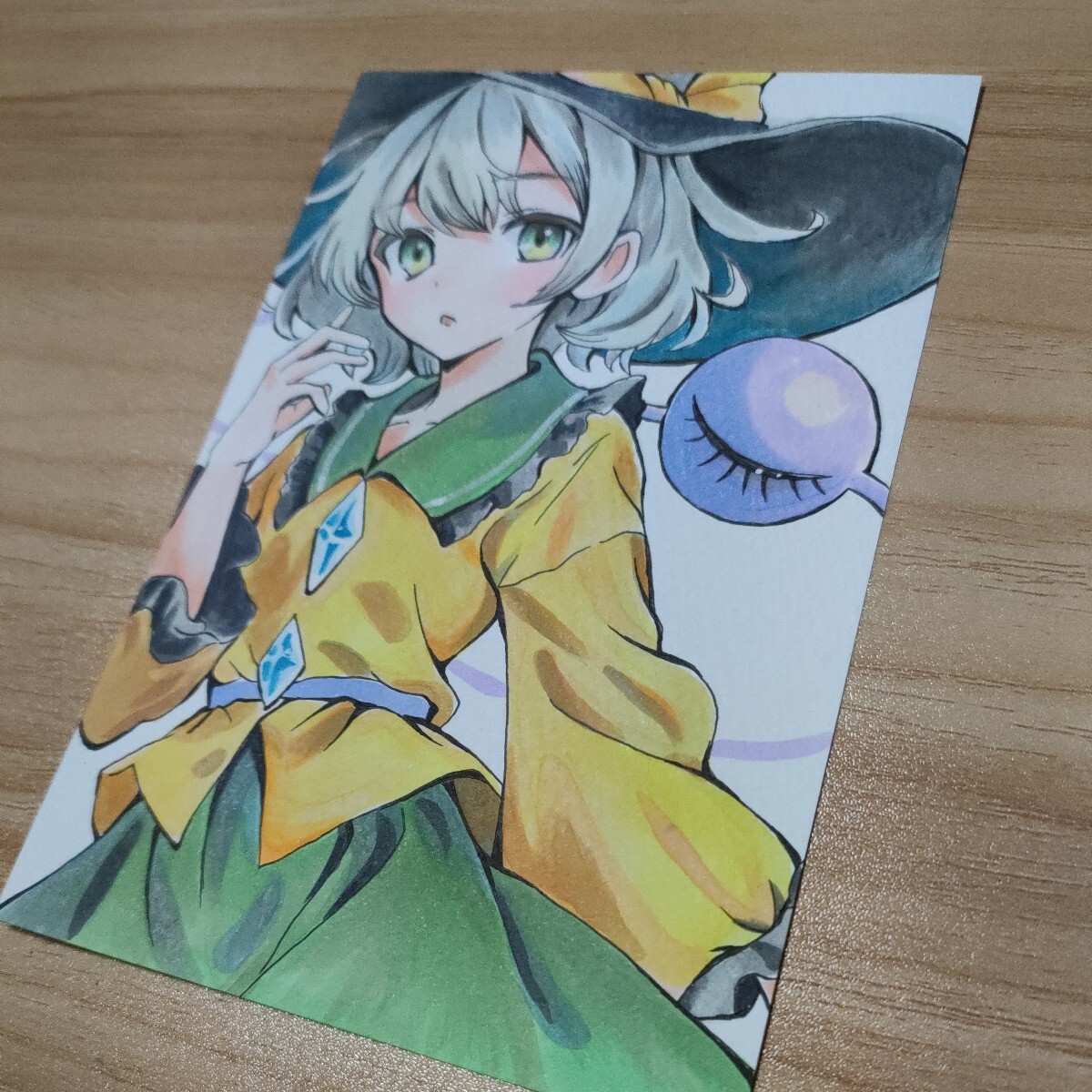  同人手描きイラスト■東方Project■古明地こいし■はがきサイズ_画像3