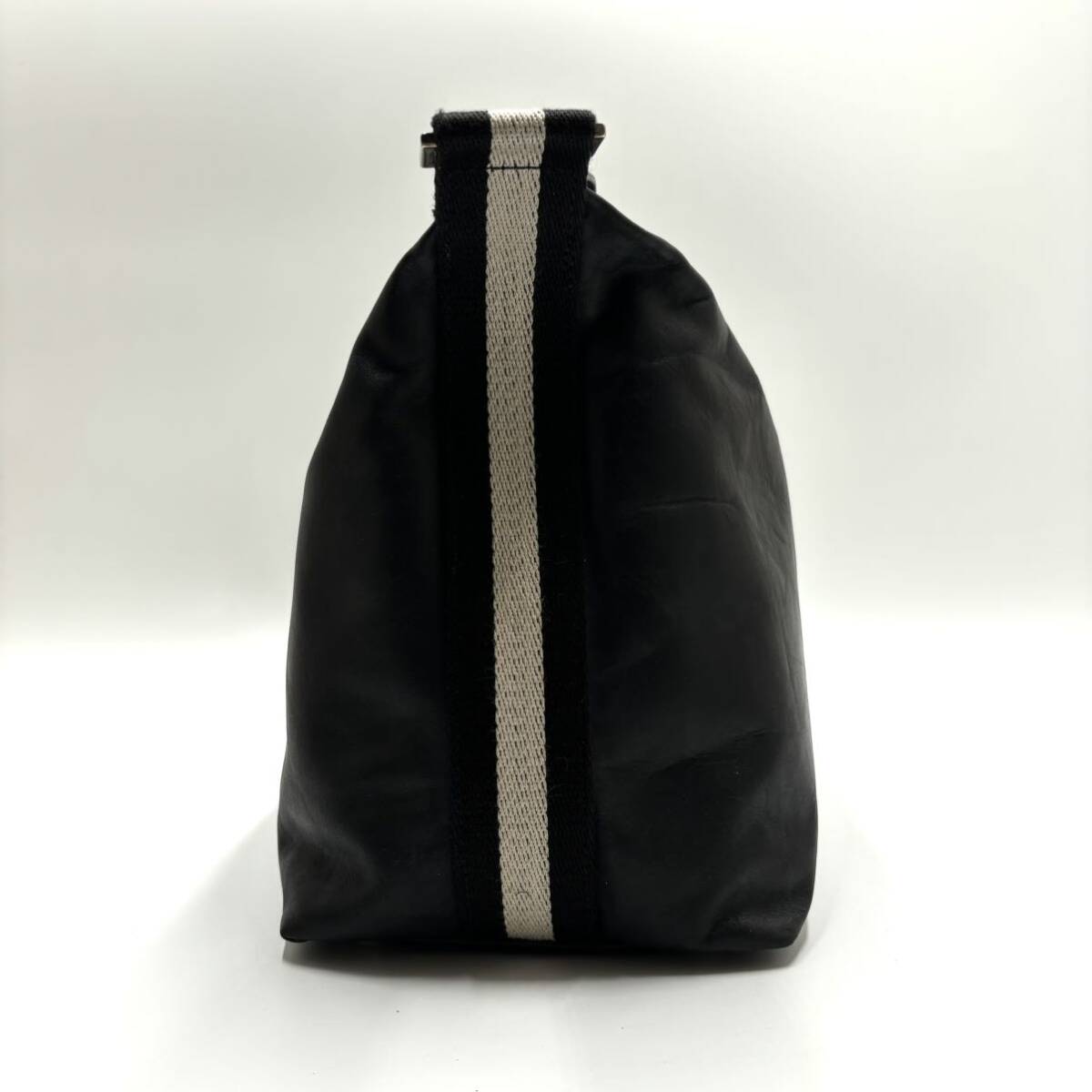 [ прекрасный товар / редкий ]1 иен BALLY Bally сумка на плечо мужской бизнес корпус mesenja-tore spo кожа натуральная кожа Logo наклонный .. черный 