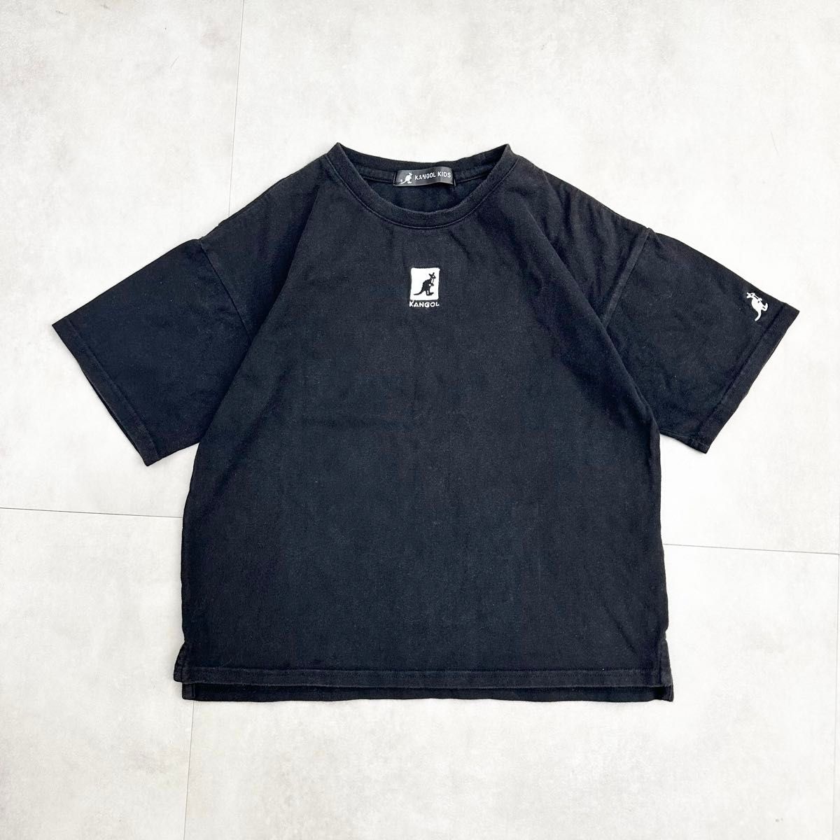 KANGOL カンゴール Tシャツ 半袖 古着 コットン 黒 150 155 子供