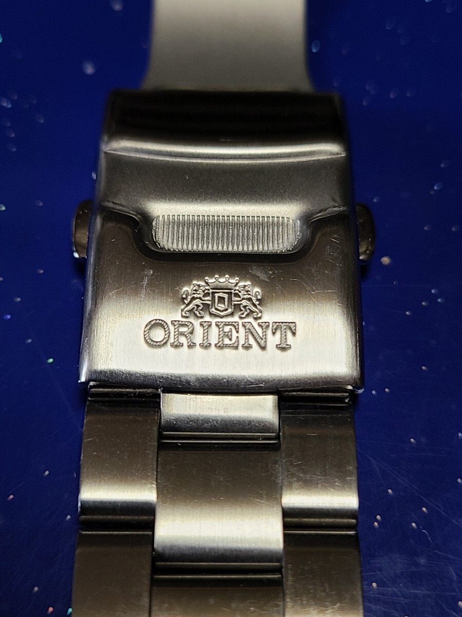 ORIENT[ beautiful goods ] diver day date blue original leather belt specification AT