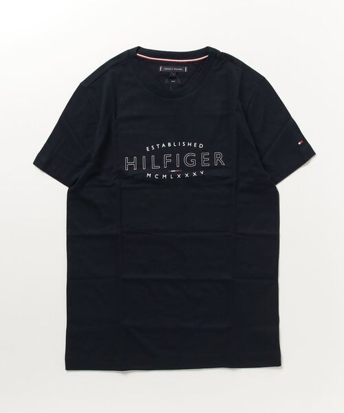 「TOMMY HILFIGER」 半袖Tシャツ SMALL ネイビー メンズ_画像1